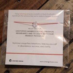 Energy Muse Red String Crystal Manifestation Bracelet